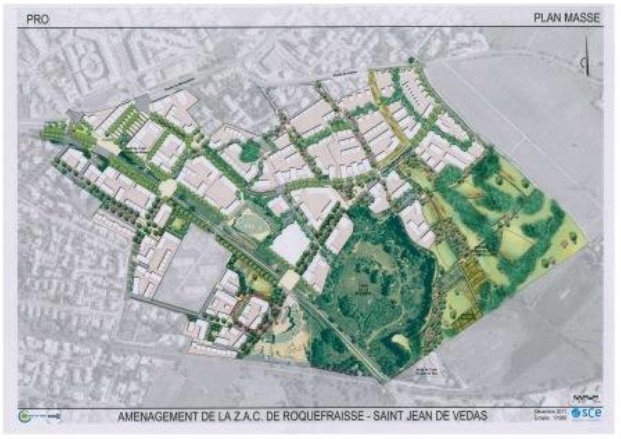 Plan masse Roque Fraîsse St Jean de Védas
